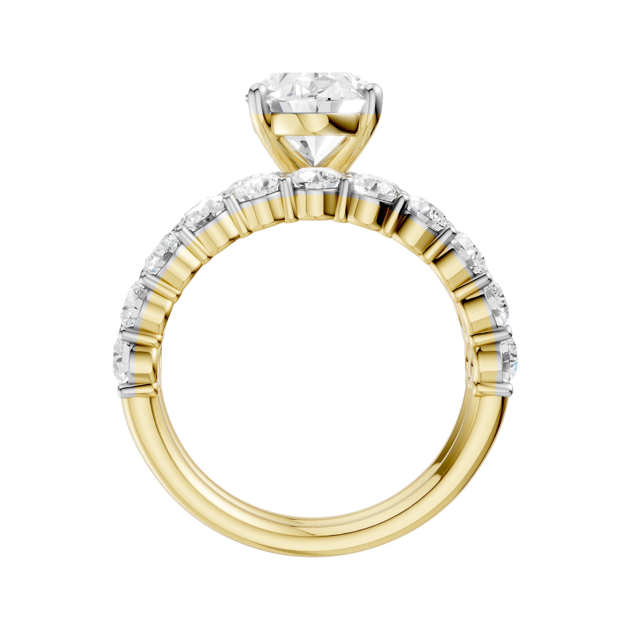 14K 4.00 CT Lab Grown Diamond Bridal Set 69436