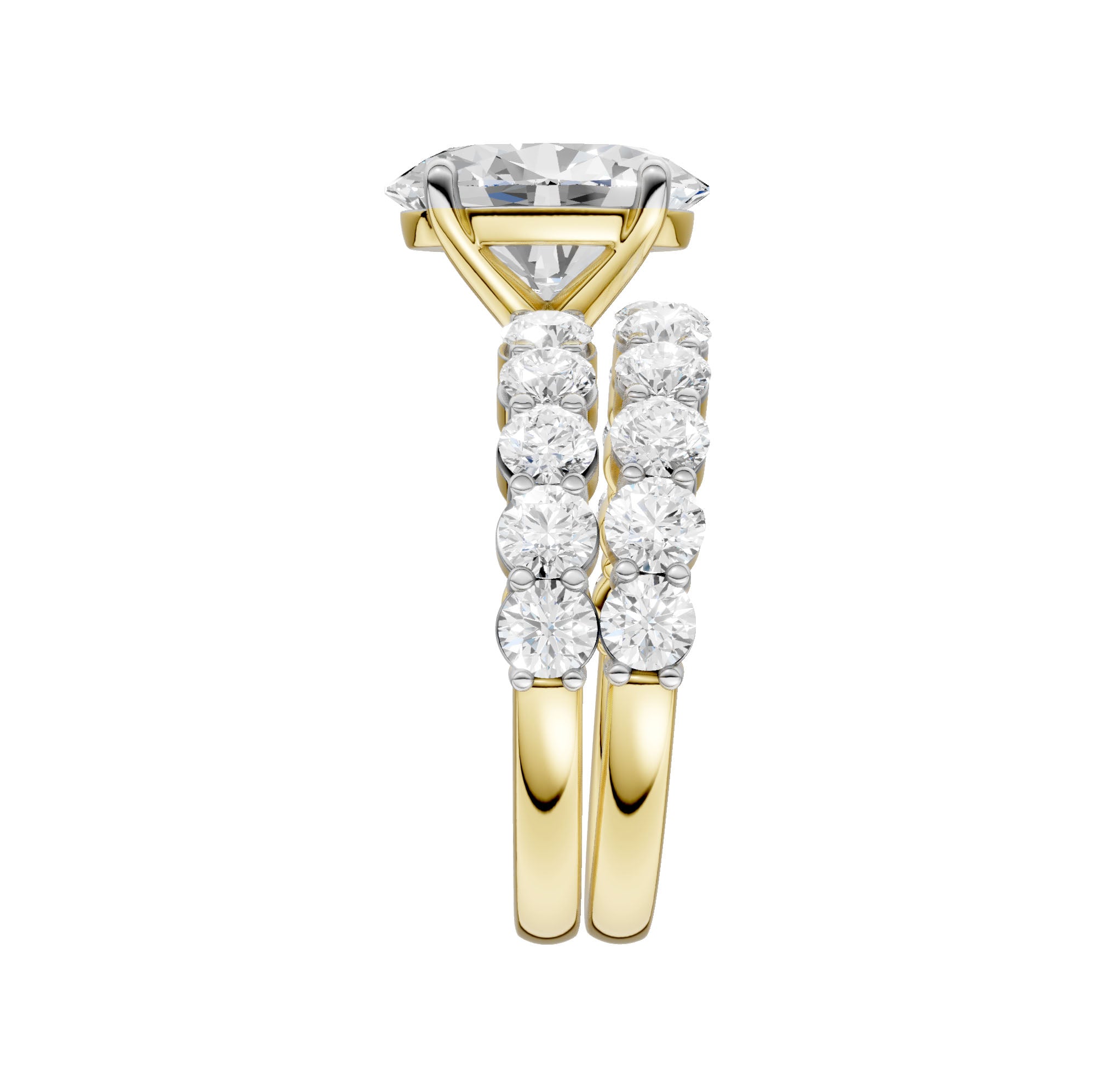 14K 4.00 CT Lab Grown Diamond Bridal Set 69436