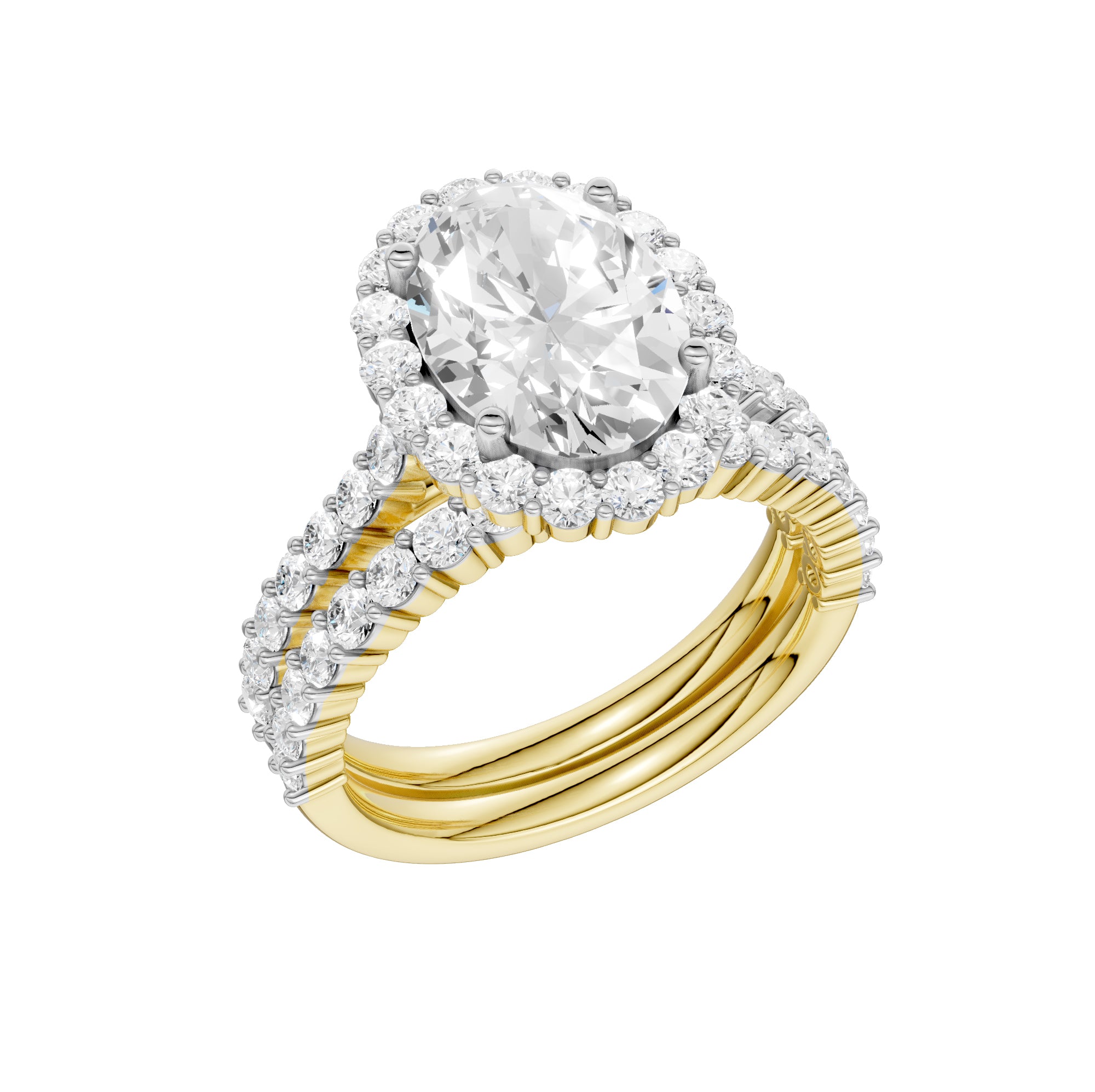 14K 4.00CT DIAMOND BRIDAL SET 69543