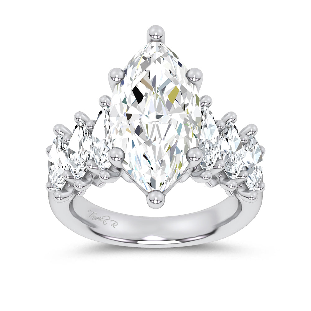 14K 6.90CT Certified Lab Grown Engagement Ring 69739