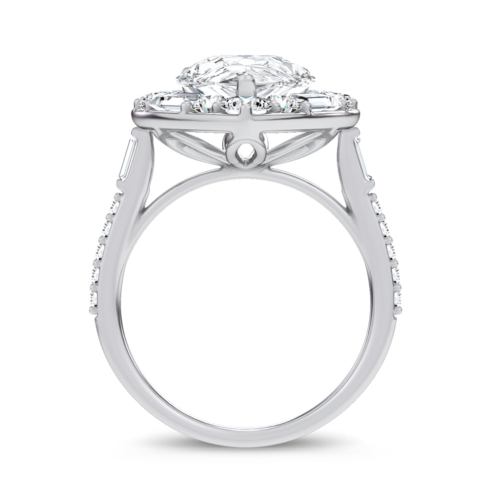 14K 6.82CT Certified Lab Grown Engagement Ring 69741