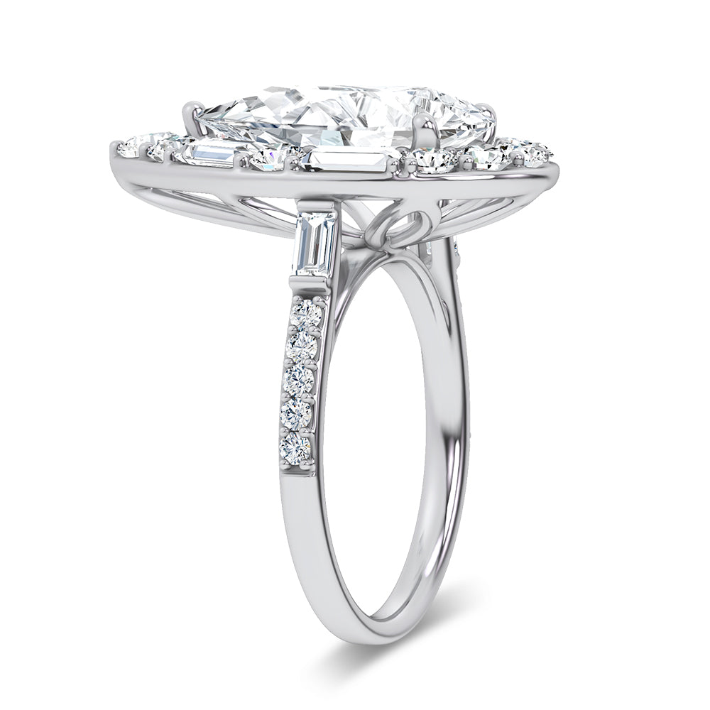 14K 6.82CT Certified Lab Grown Engagement Ring 69741