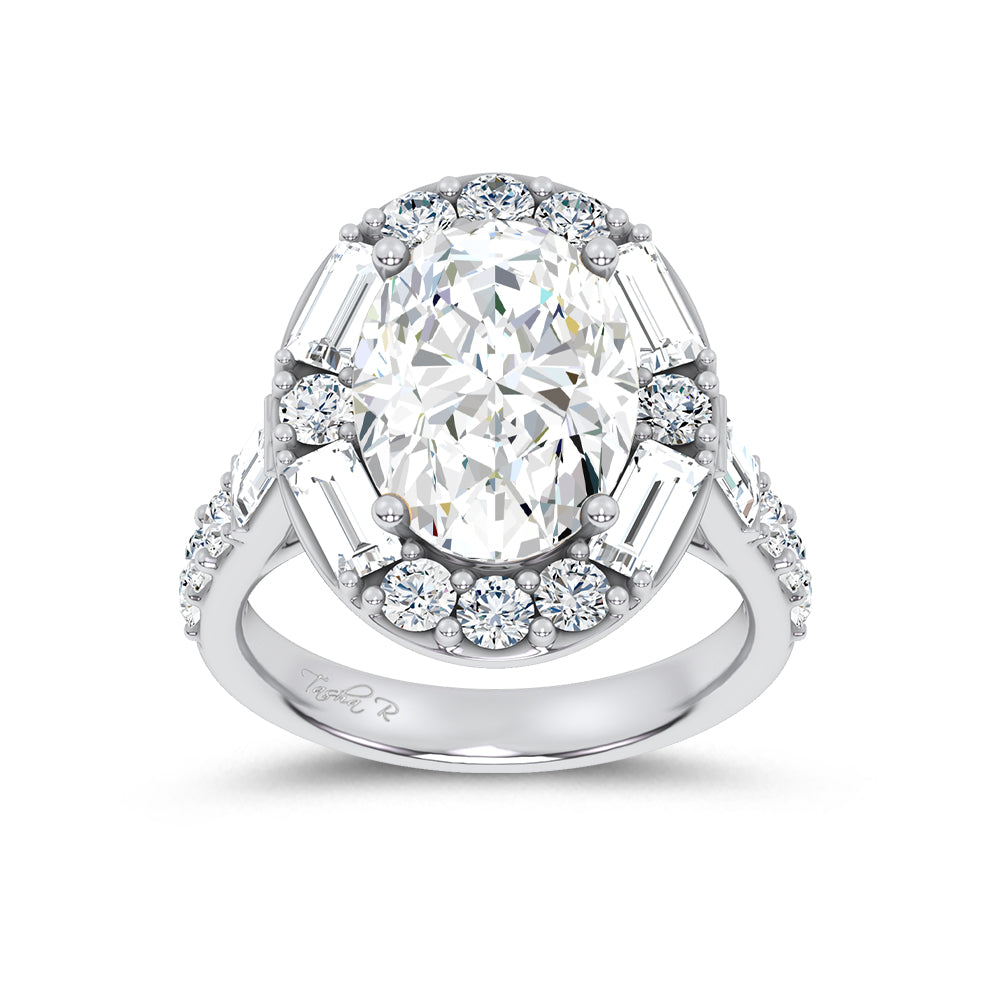 14K 6.63CT Certified Lab Grown Engagement Ring 69742