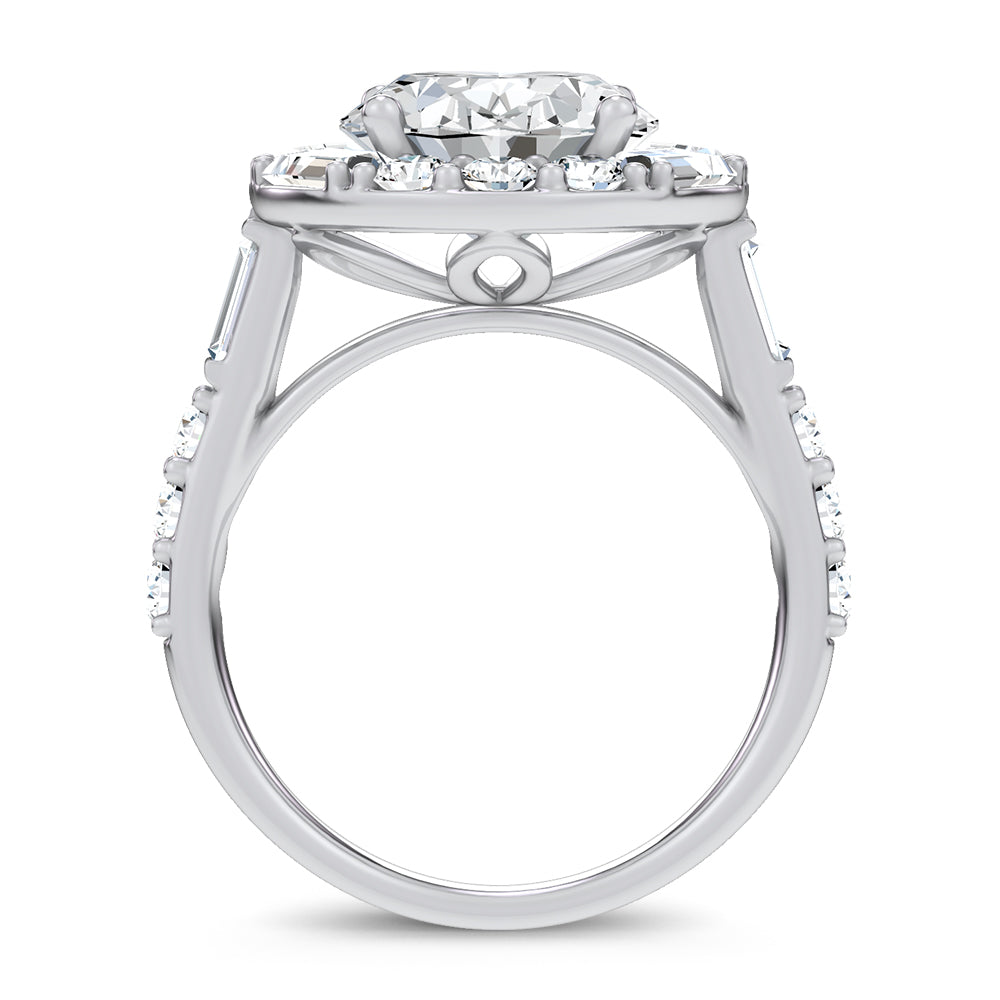 14K 6.63CT Certified Lab Grown Engagement Ring 69742