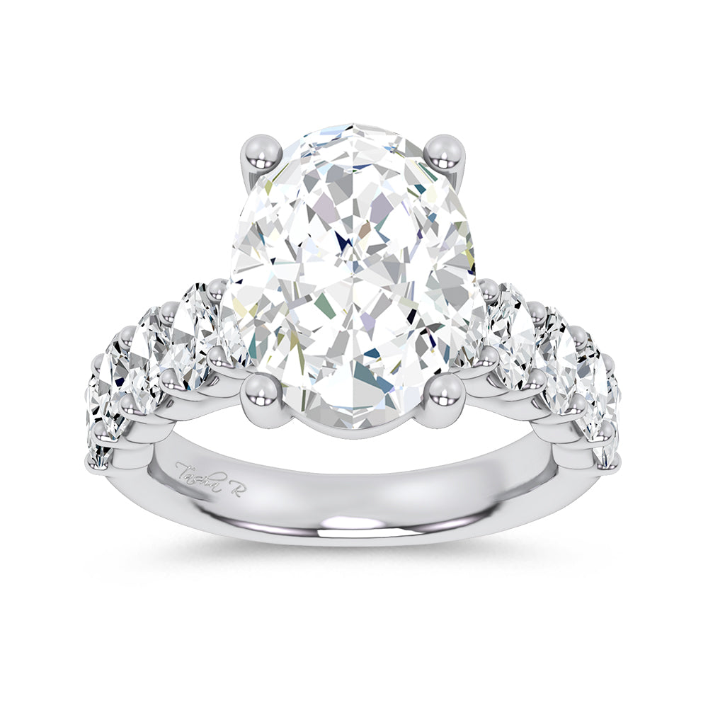 14K 6.60CT Certified Lab Grown Engagement Ring 69743