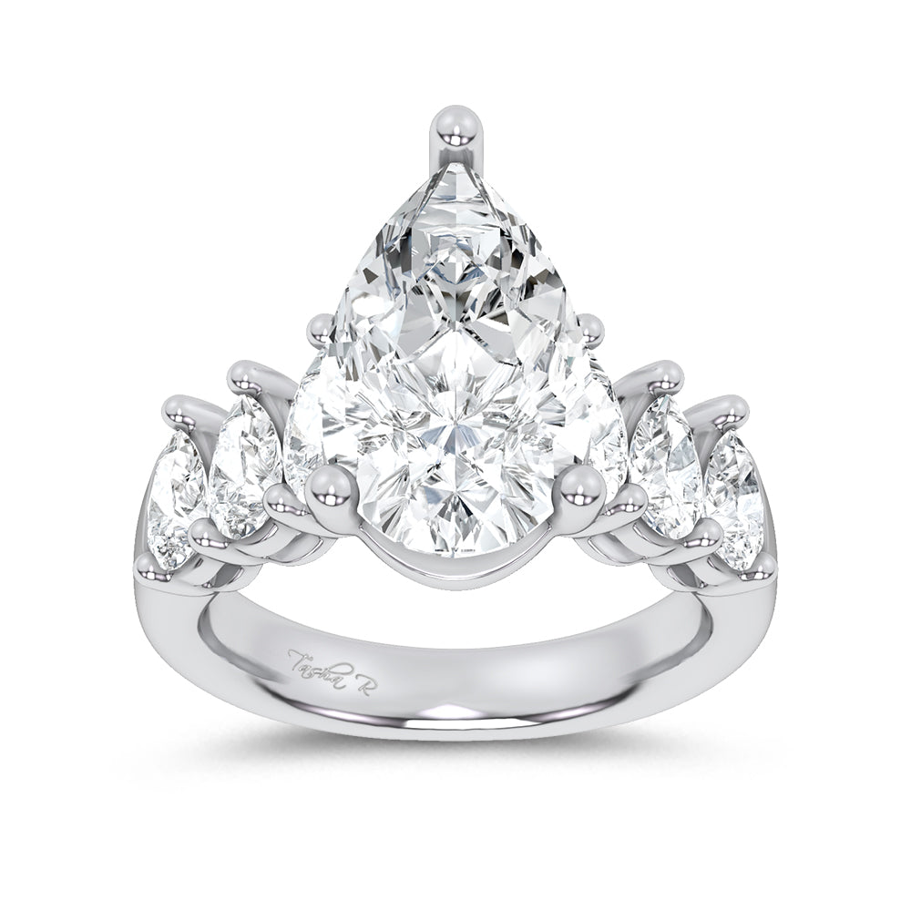 14K 6.60CT Certified Lab Grown Engagement Ring 69746