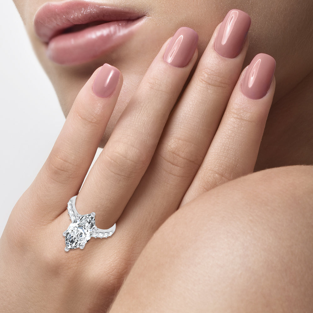 14K 5.72CT Certified Lab Grown Engagement Ring 69754