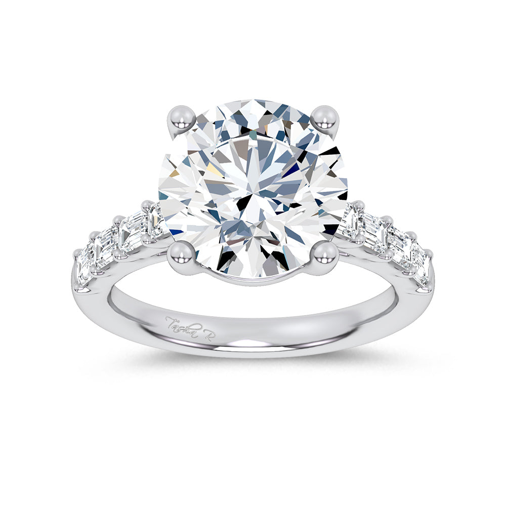 14K 5.70CT Certified Lab Grown Engagement Ring 69757