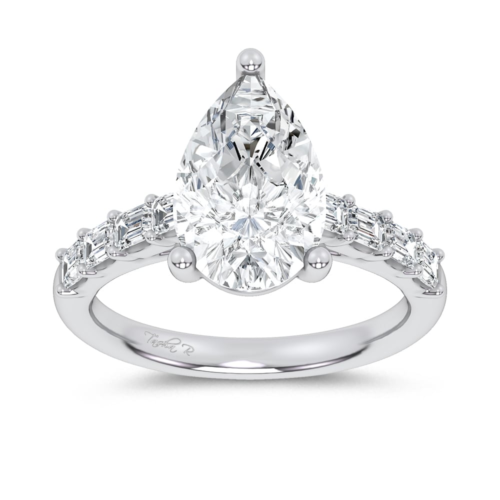 14K 3.64CT Certified Lab Grown Engagement Ring 69787