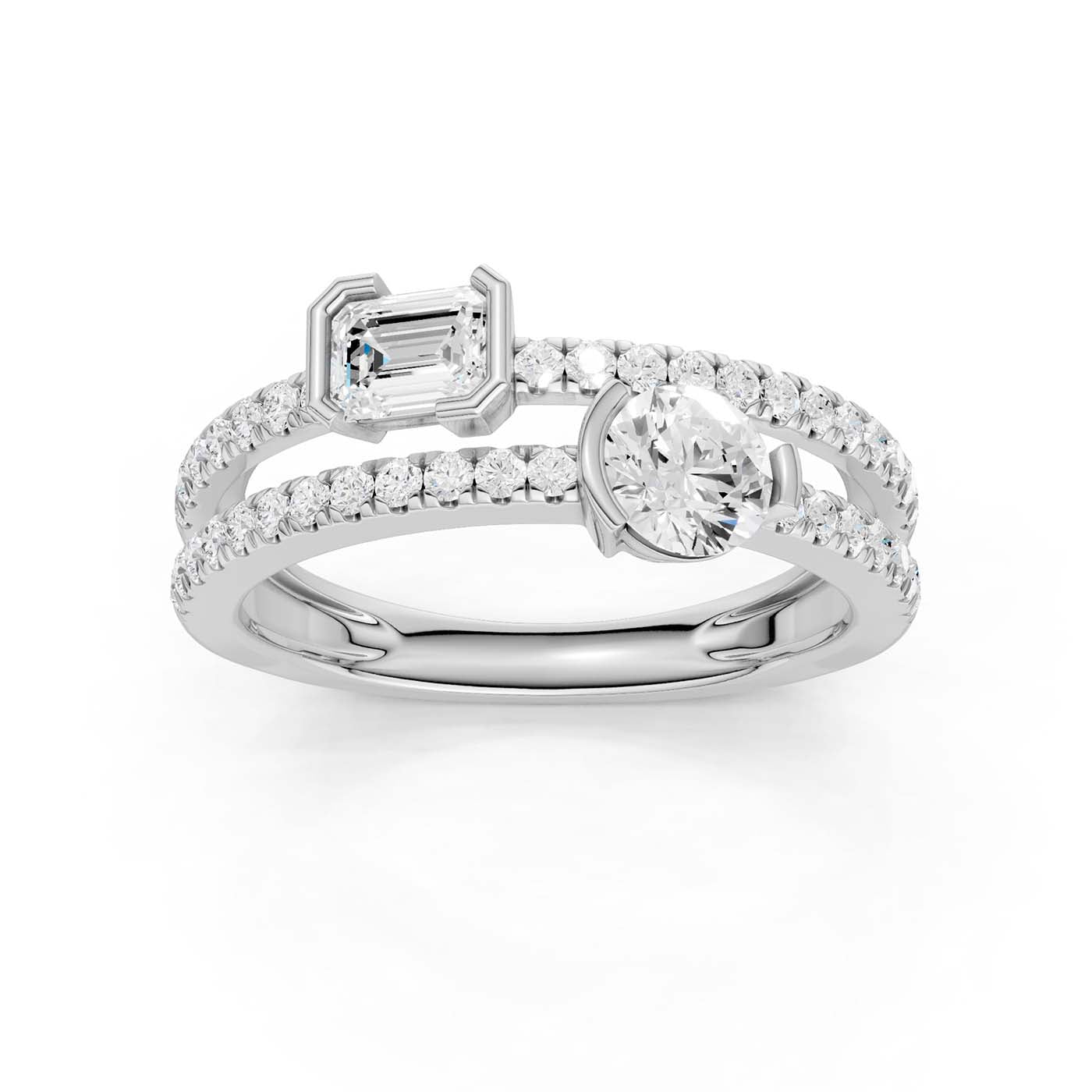 14K 1.00CT Lab Grown Diamond Fancy Ring 69827