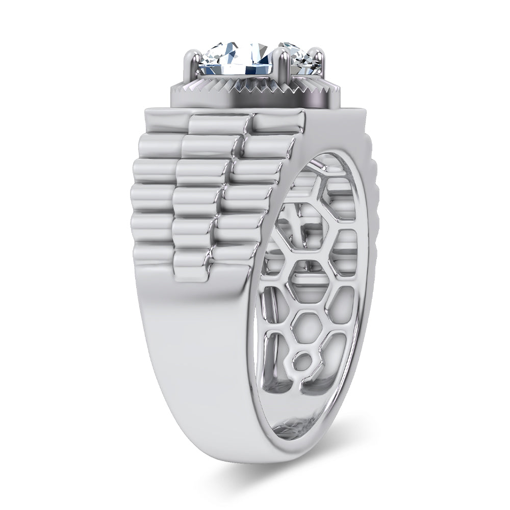 14K 2.00CT Certified Lab Grown Mens Ring 69843