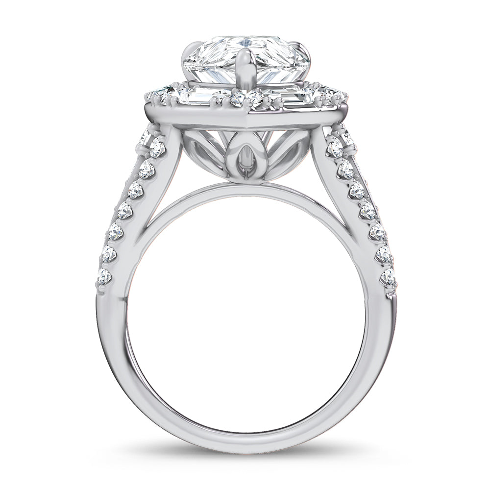 14K 6.60CT Certified Lab Grown Engagement Ring 69966