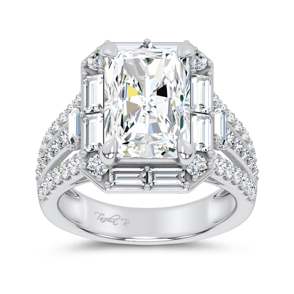 14K 6.60CT Certified Lab Grown Engagement Ring 69969