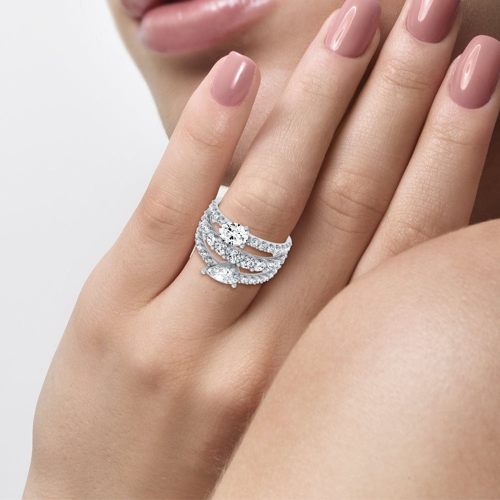 14K 2.93CT Certified Lab Grown Ring 69977