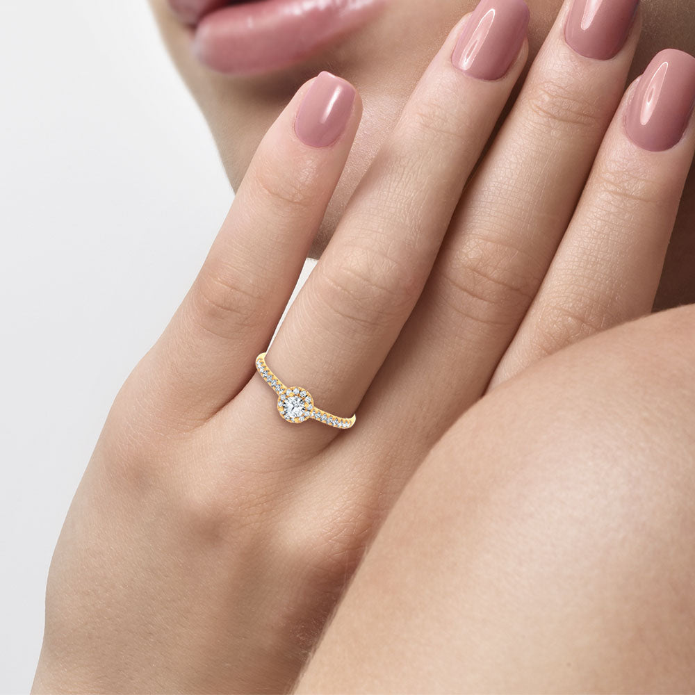 14K 0.40CT Certified Lab Grown Promise Ring 70028