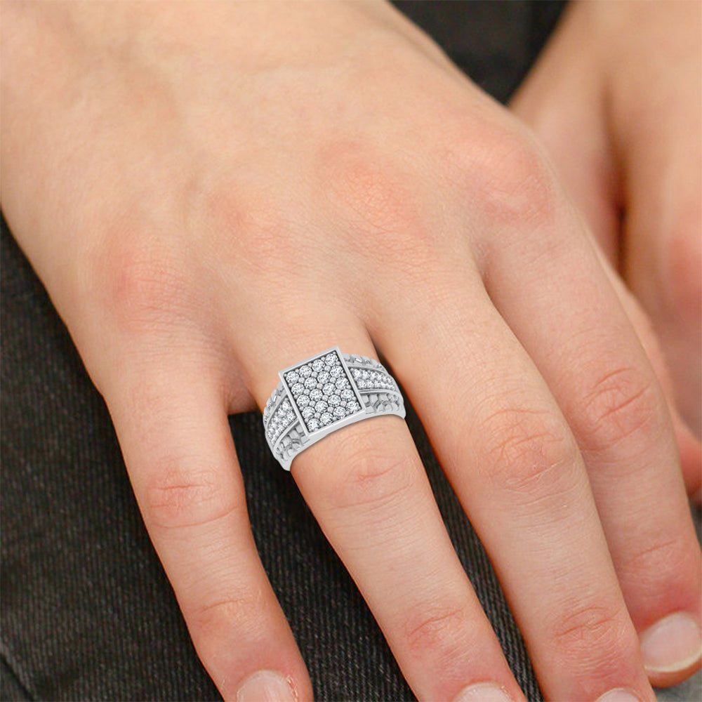 14K 1.50CT LAB GROWN Diamond Mens Ring 70048