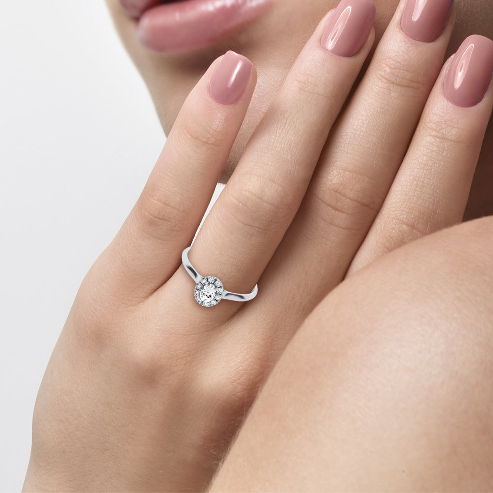 14K 0.33CT Certified Lab Grown Promise Ring 70136