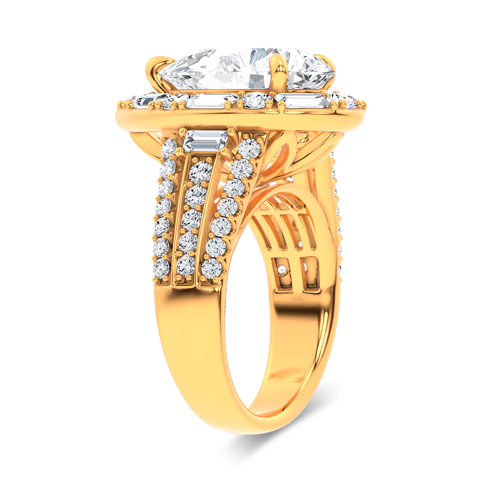 14K 6.60CT Certified Lab Grown Engagement Ring 70305