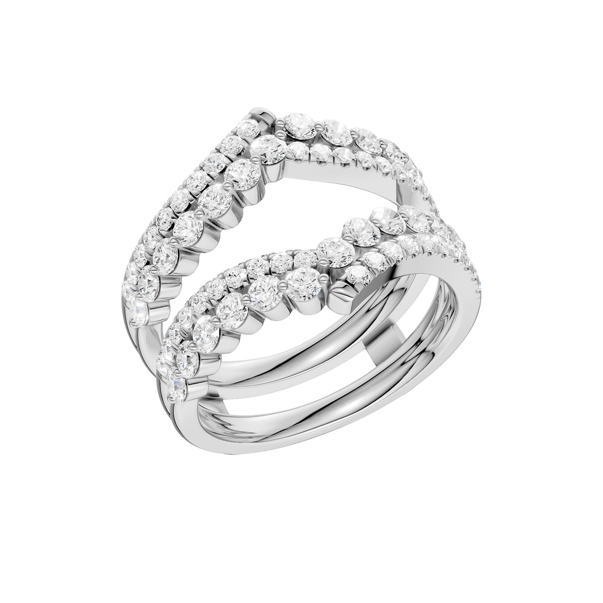 14K 1.00CT Certified Lab Grown Diamond Ring Guard 70460