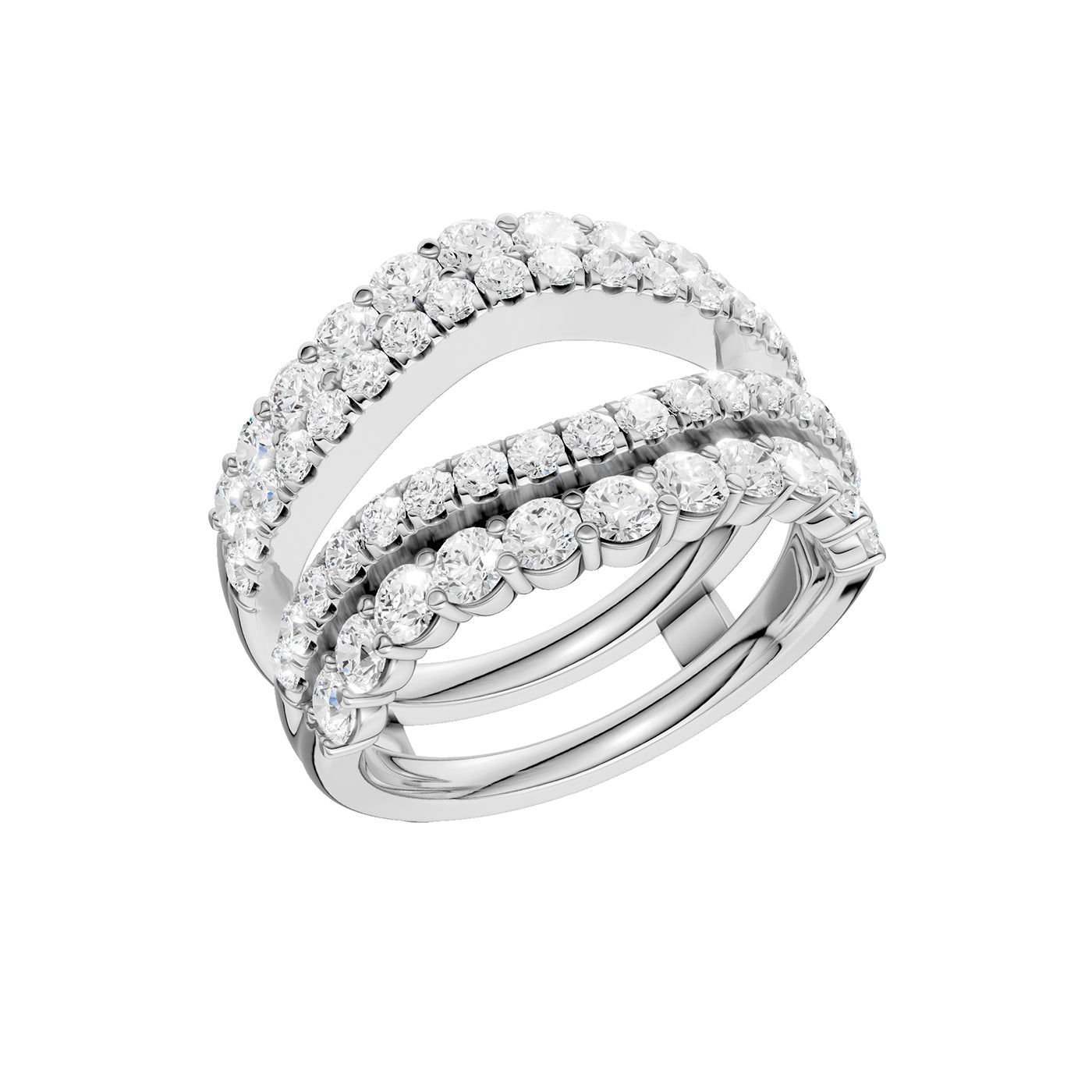 14K 2.00CT Certified Lab Grown Diamond Ring Guard 70490