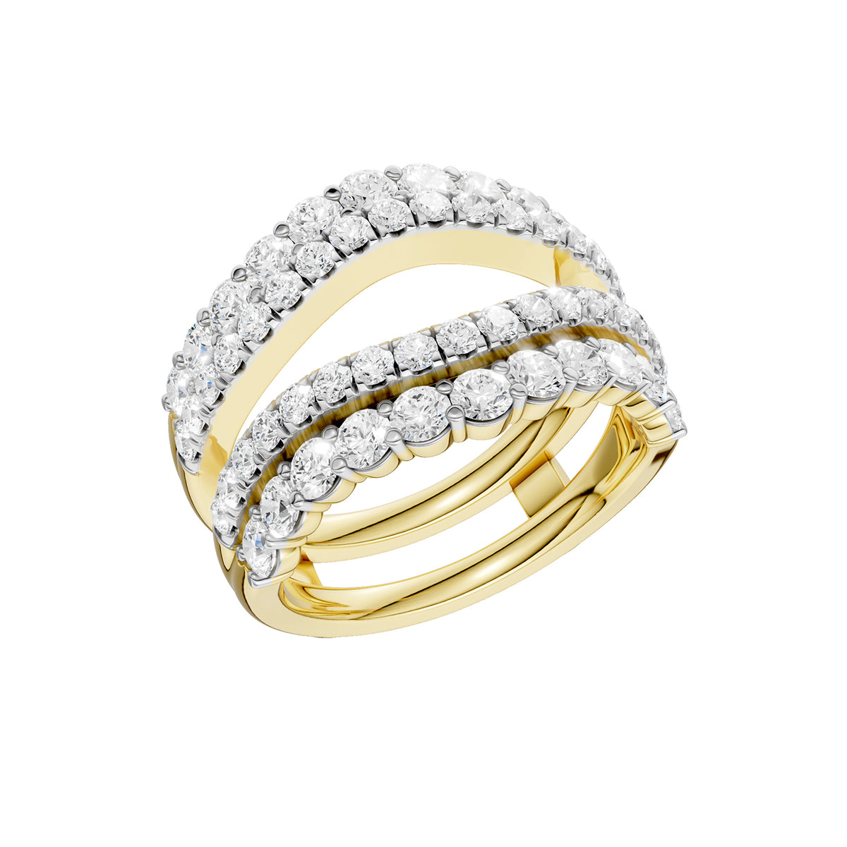 14K 2.00CT Certified Lab Grown Diamond Ring Guard 70491