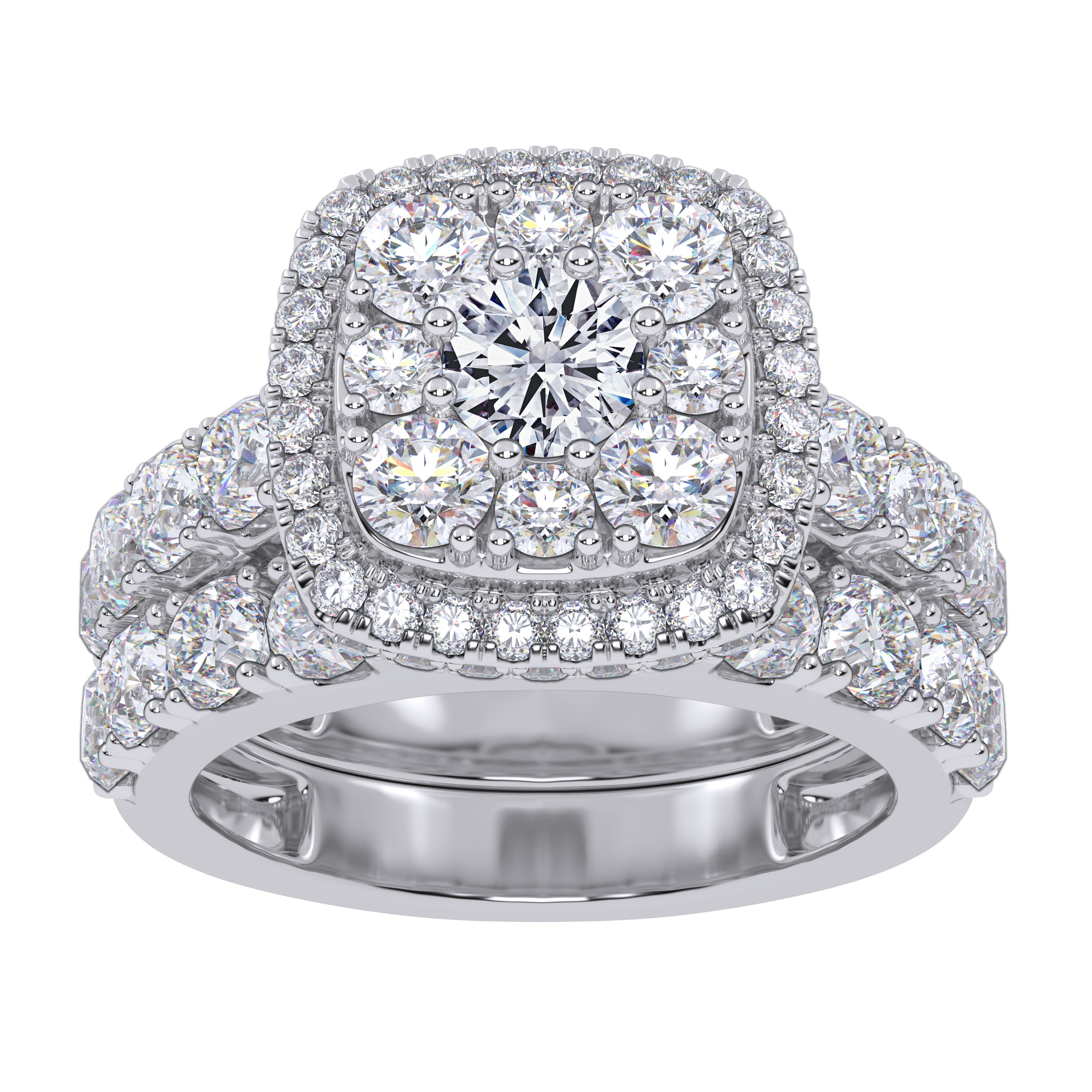 10K 3.00CT Certified Lab Grown Diamond Bridal Set 70771