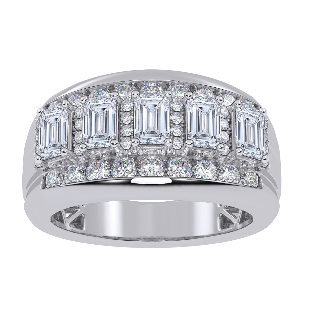 14K 3.50CT Certified Lab Grown Mens Band 70774