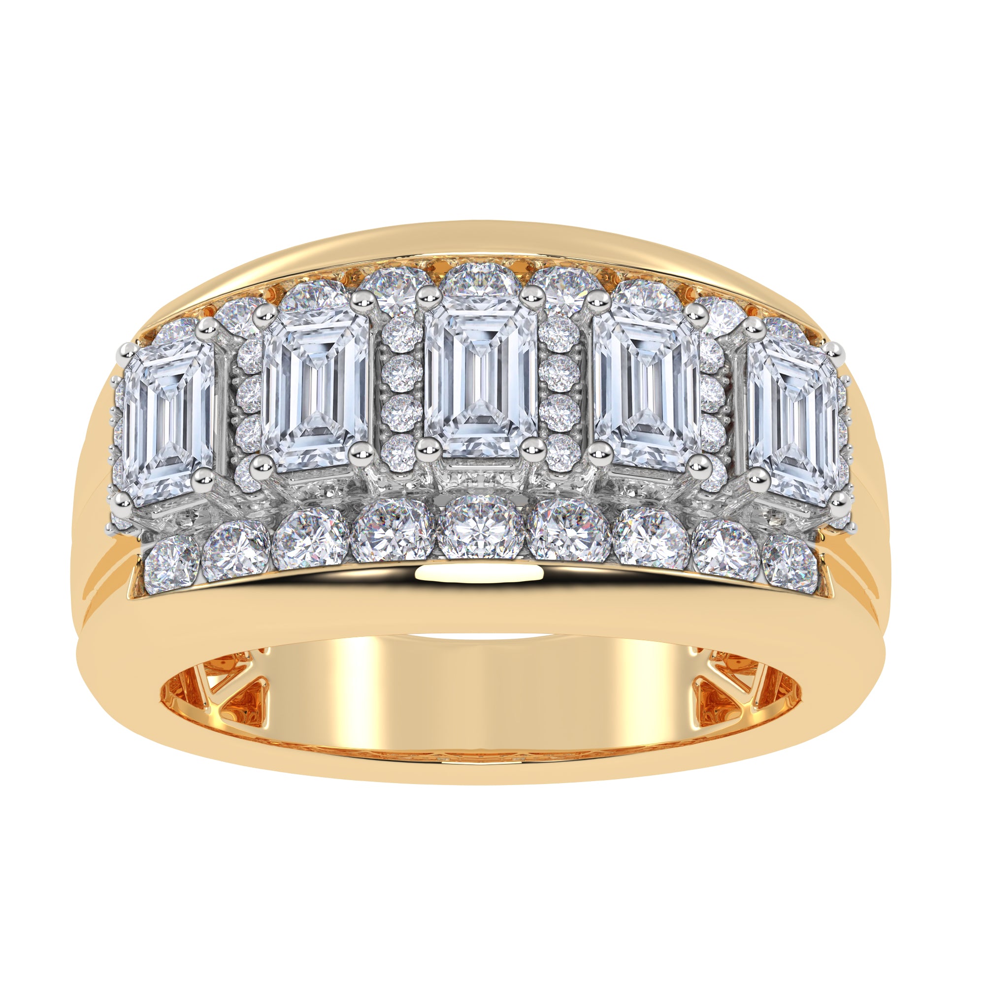 14K 3.50CT Certified Lab Grown Mens Band 70775