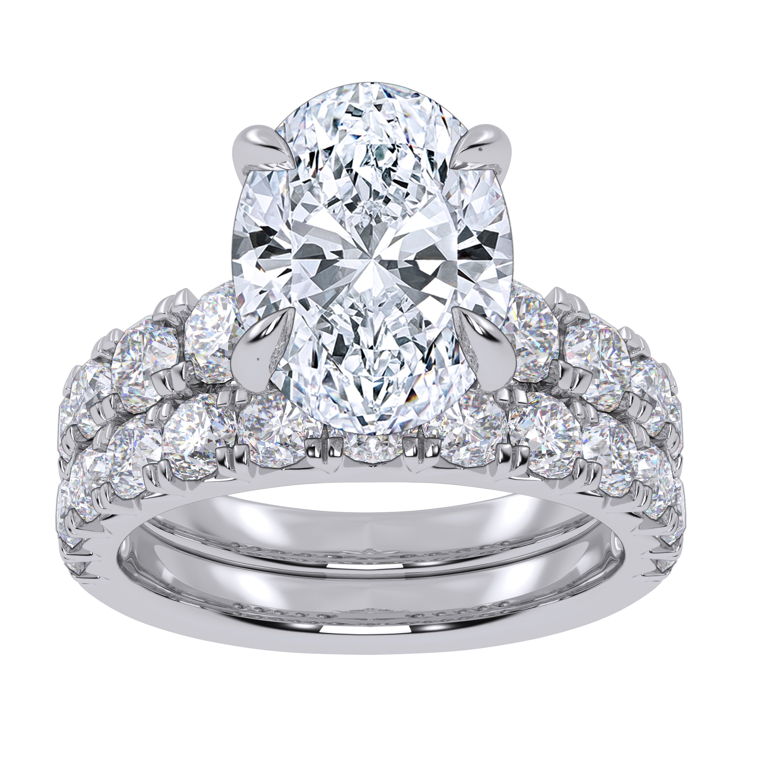 14K 5.04CT Certified Lab Grown Diamond Bridal Set 70778