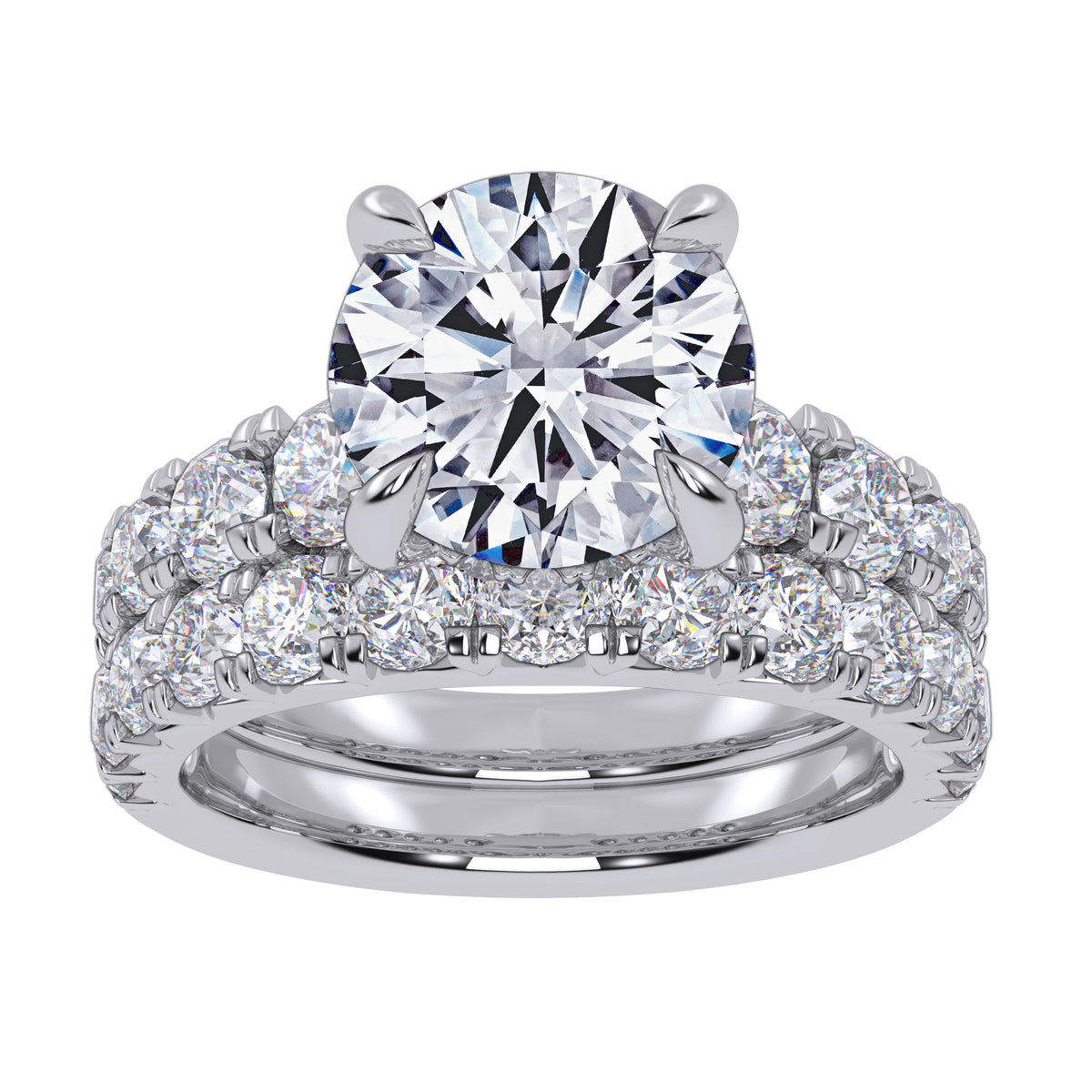 14K 5.04CT Certified Lab Grown Diamond Bridal Set 70782