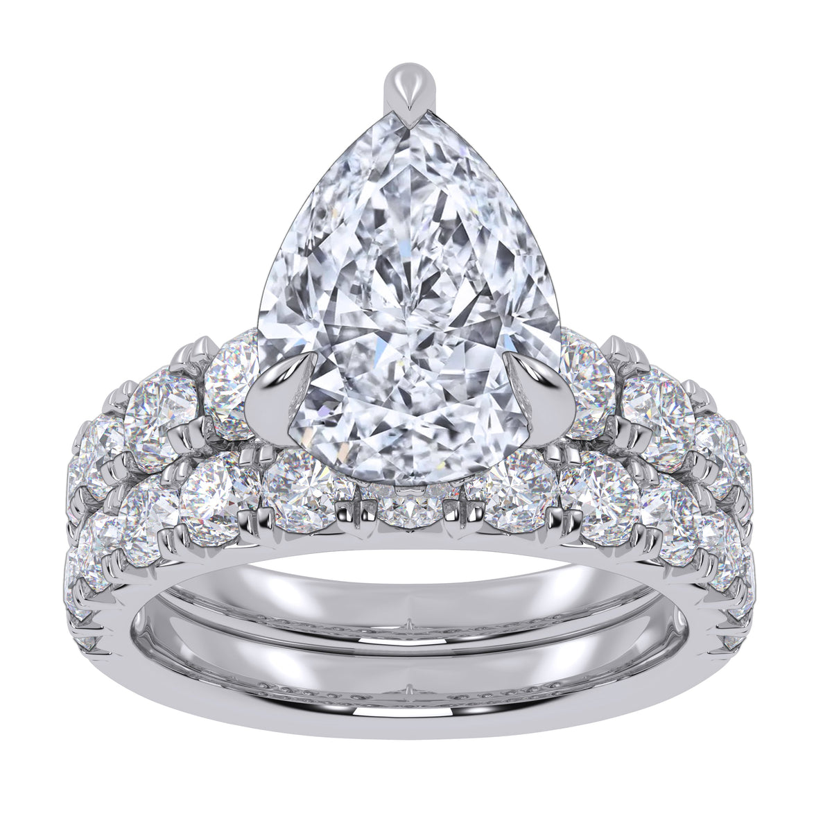 14K 5.04CT Certified Lab Grown Diamond Bridal Set 70784