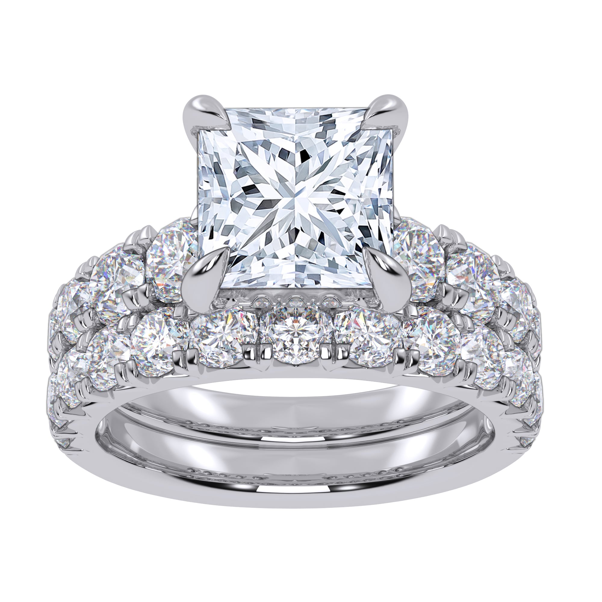 14K 5.04CT Certified Lab Grown Diamond Bridal Set 70788