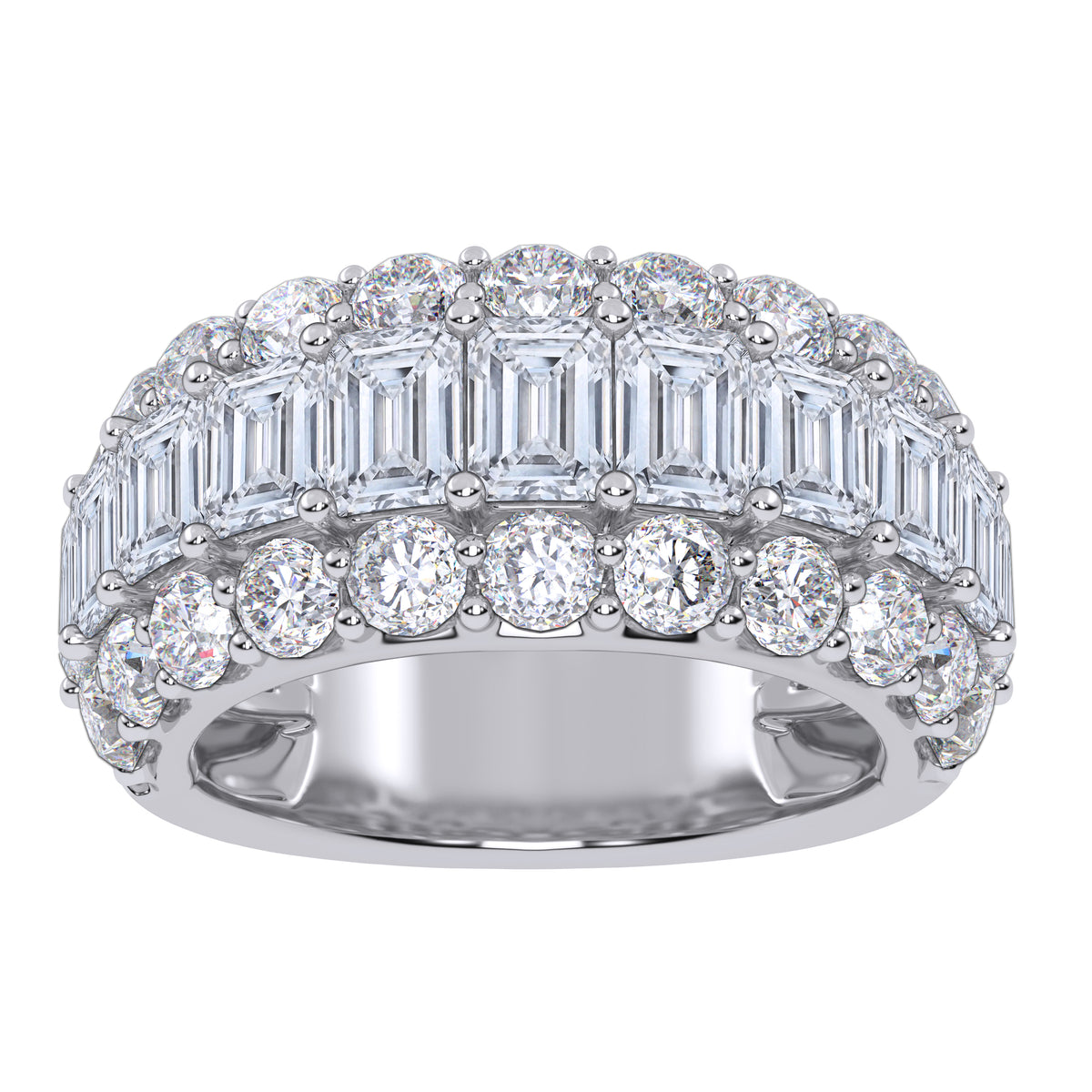 14K 5.00CT Certified Lab Grown Mens Band 70817