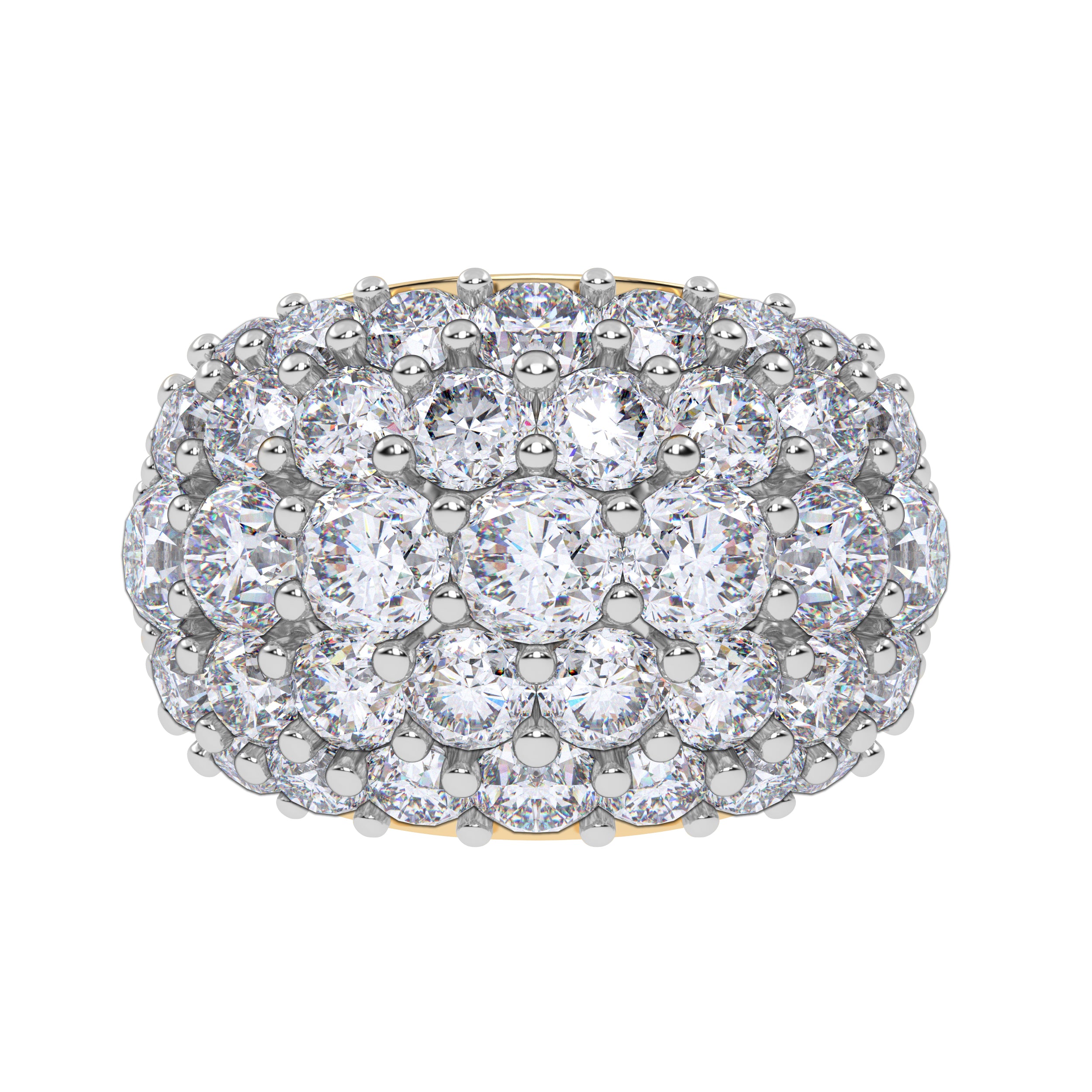 14K 6.00CT Certified Lab Grown Fancy Band 70825