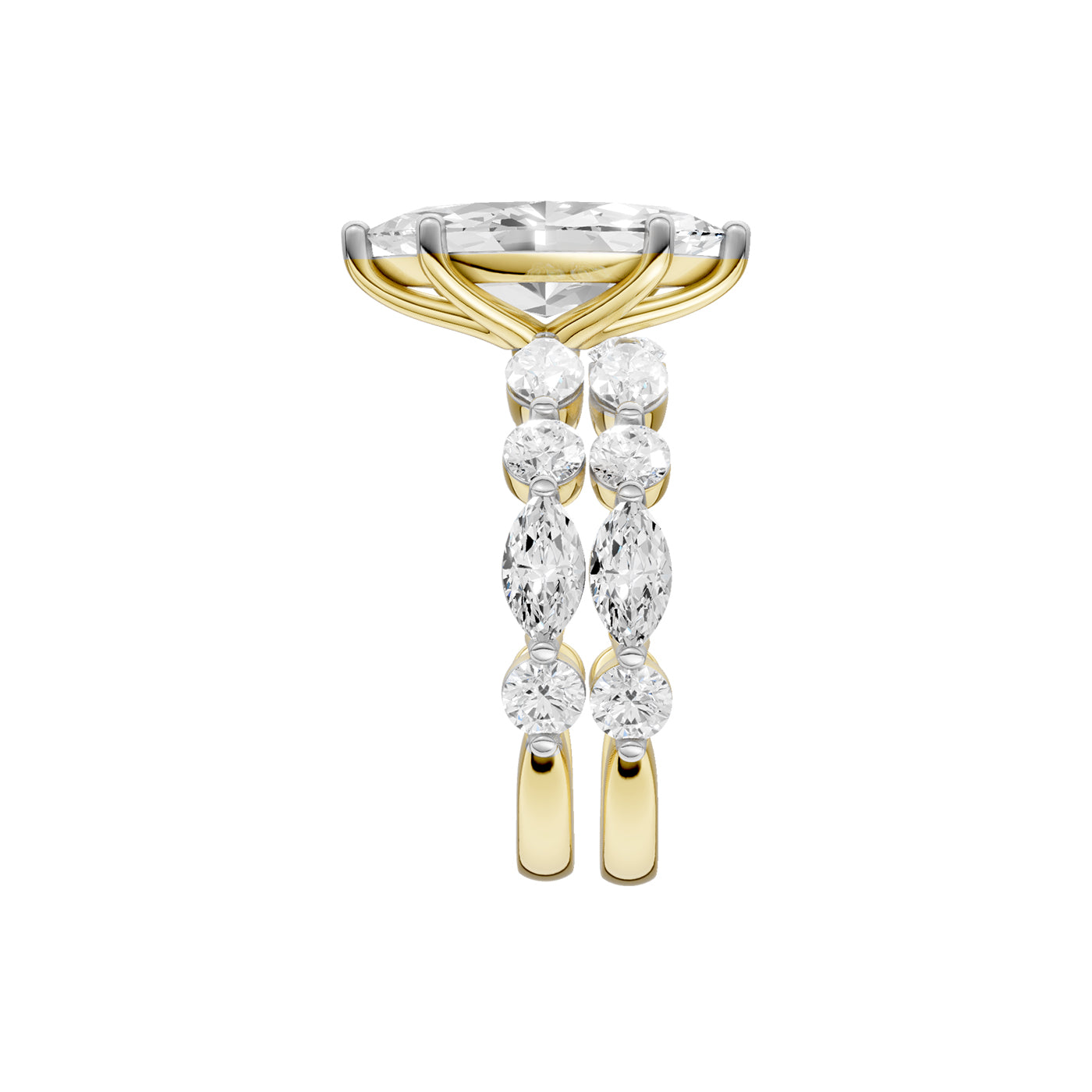 14K 5.00 CT Lab Grown Diamond Bridal Set 70968