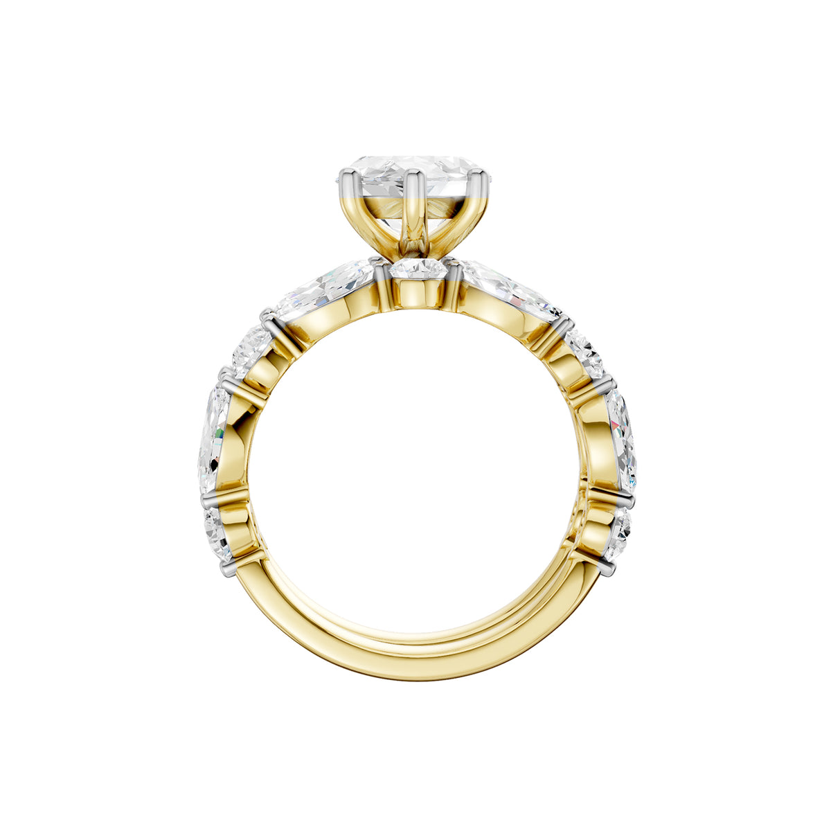 14K 5.00 CT Lab Grown Diamond Bridal Set 70968