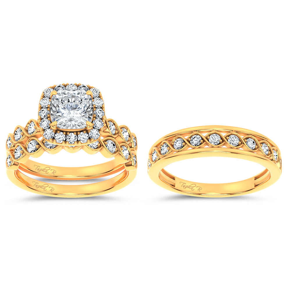14K 2.76CT Certified Lab Grown TRIO SET 71130