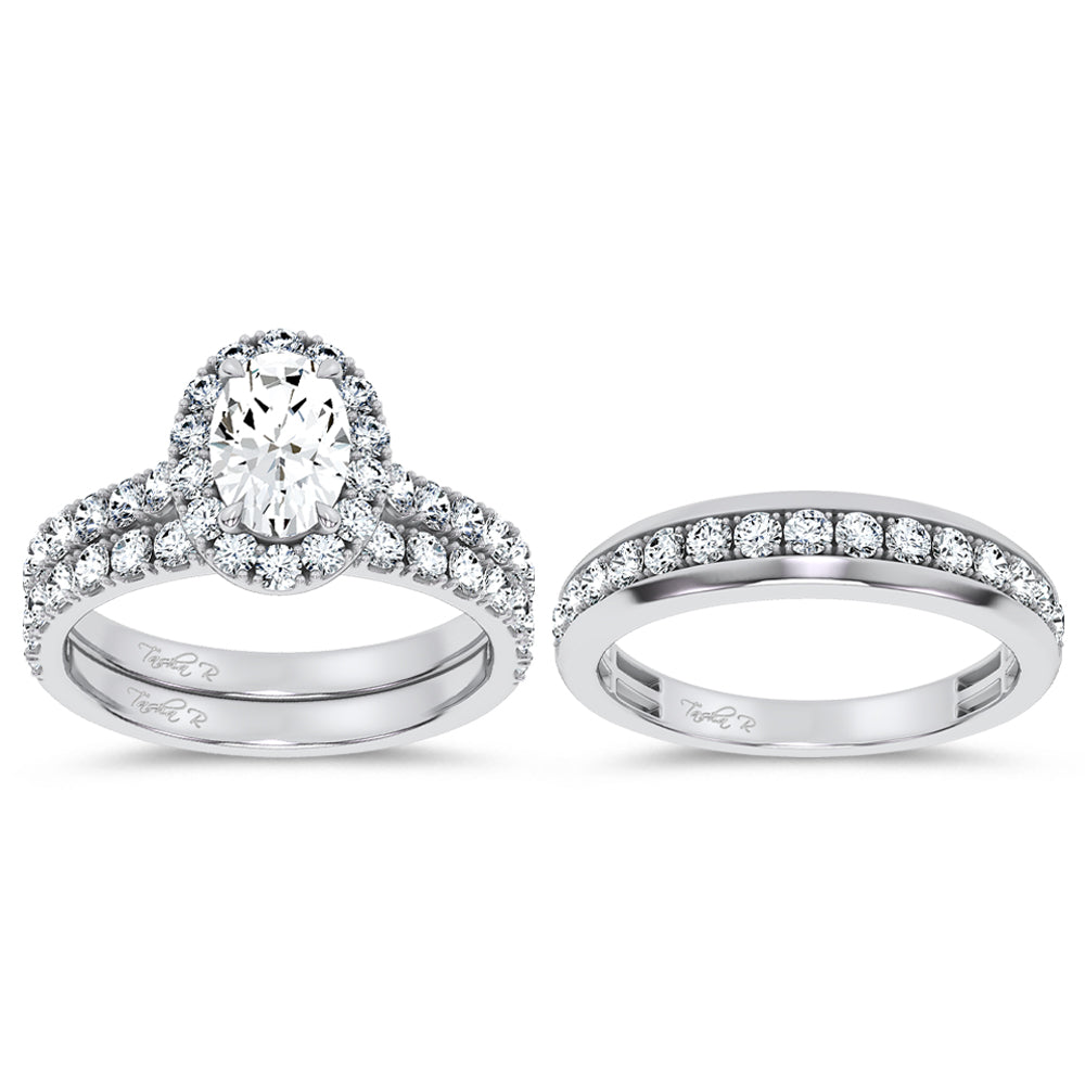 14K 3.03CT Certified Lab Grown TRIO SET 71131