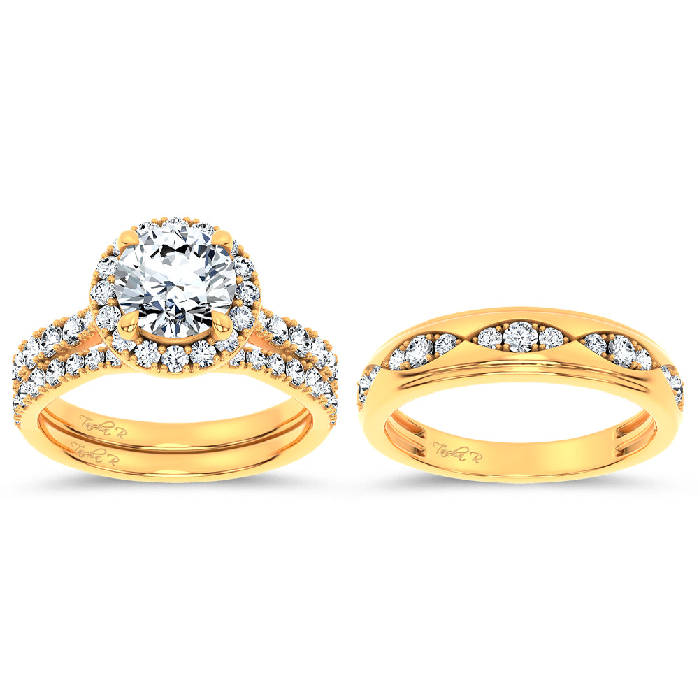 14K 3.00CT DIAMOND TRIO SET 71138