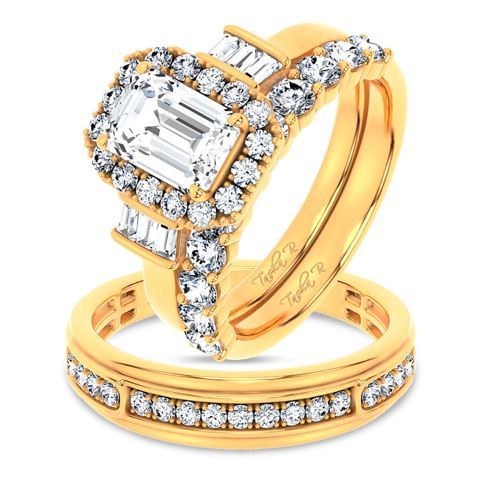 14K 3.00CT DIAMOND TRIO SET 71140