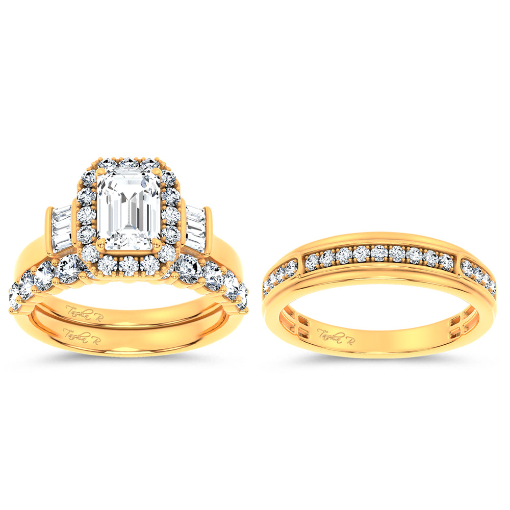 14K 3.00CT DIAMOND TRIO SET 71140
