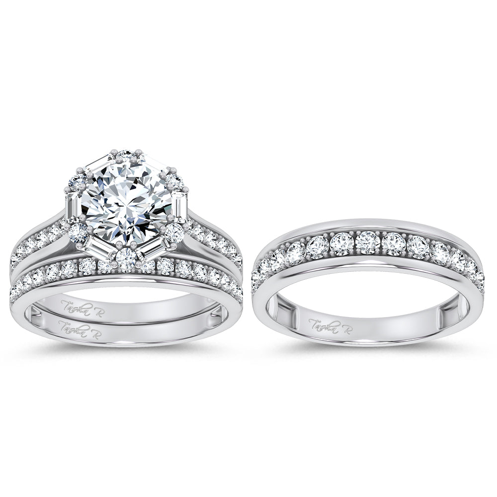 14K 2.93CT Certified Lab Grown TRIO SET 71147