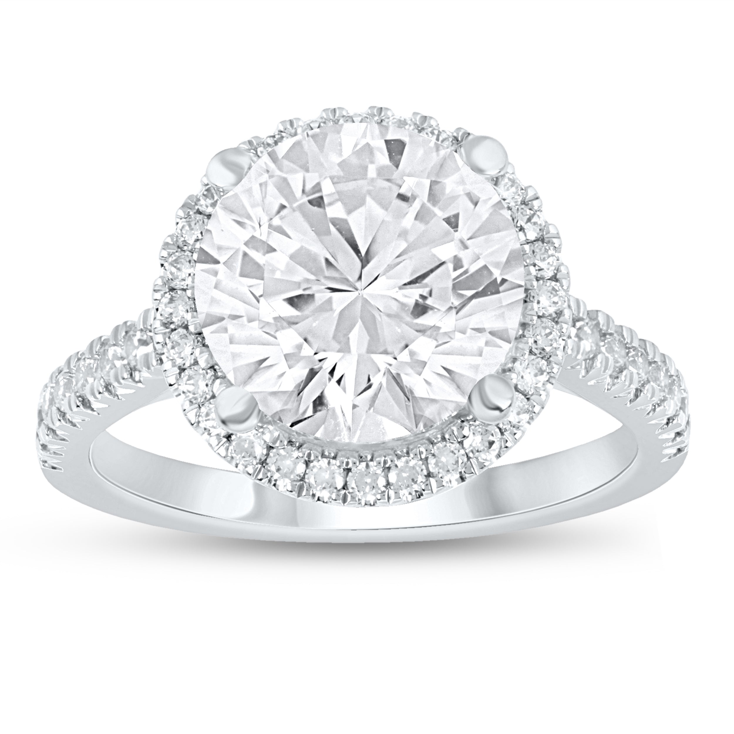 10K 4.50CT Certified Lab Grown Diamond Engagement Ring 71151