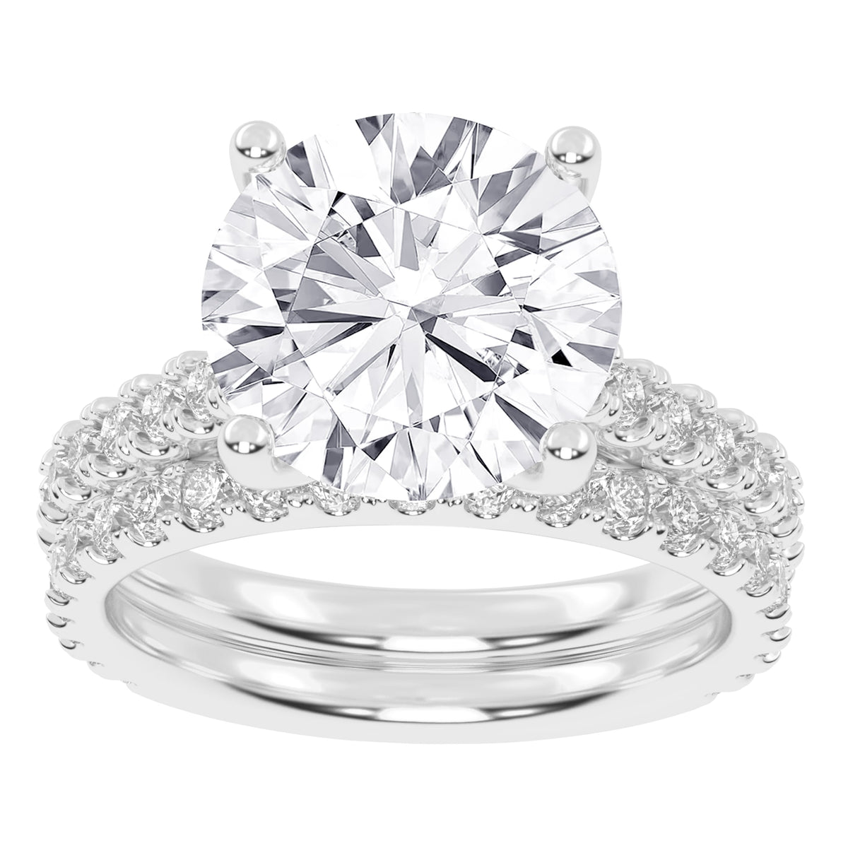 10K 5.00CT Certified Lab Grown Diamond Bridal Set 71155
