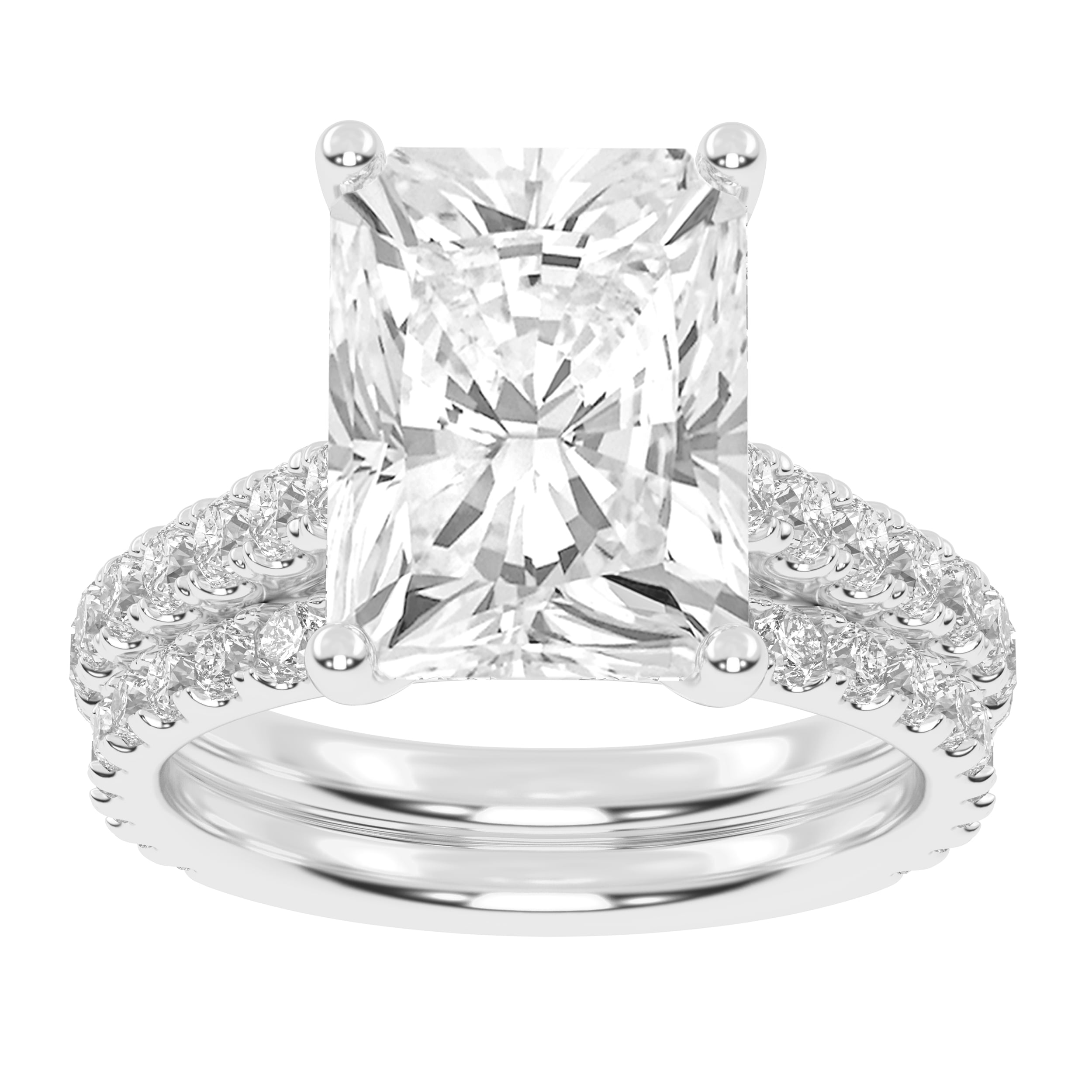 10K 5.00CT Certified Lab Grown DIAMOND BRIDAL SET 71158