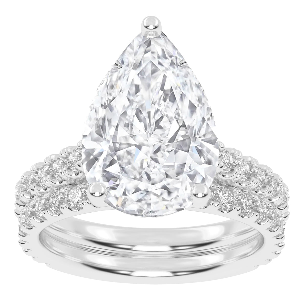 10K 5.00CT Certified Lab Grown DIAMOND BRIDAL SET 71160