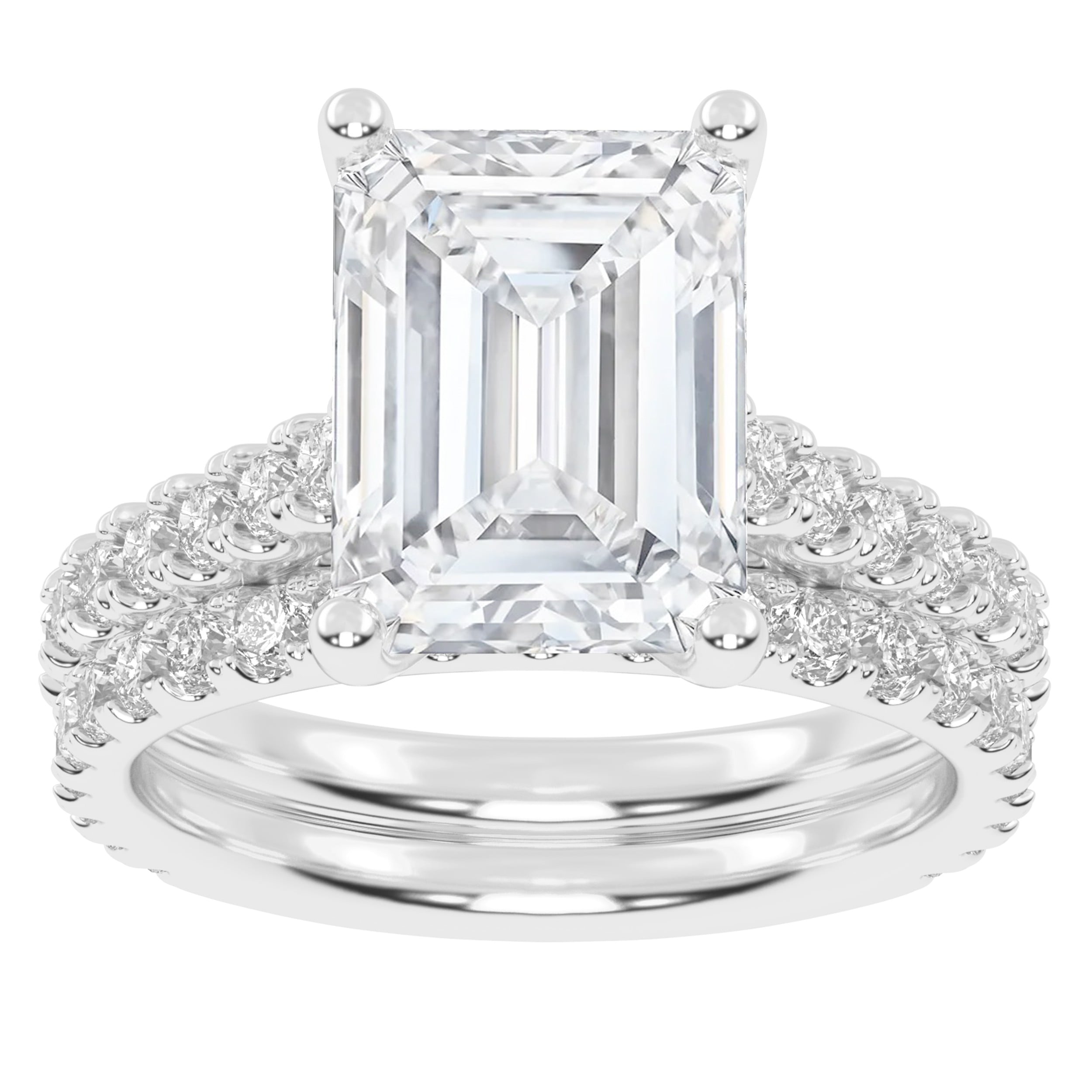 10K 5.00CT Certified Lab Grown DIAMOND BRIDAL SET 71176