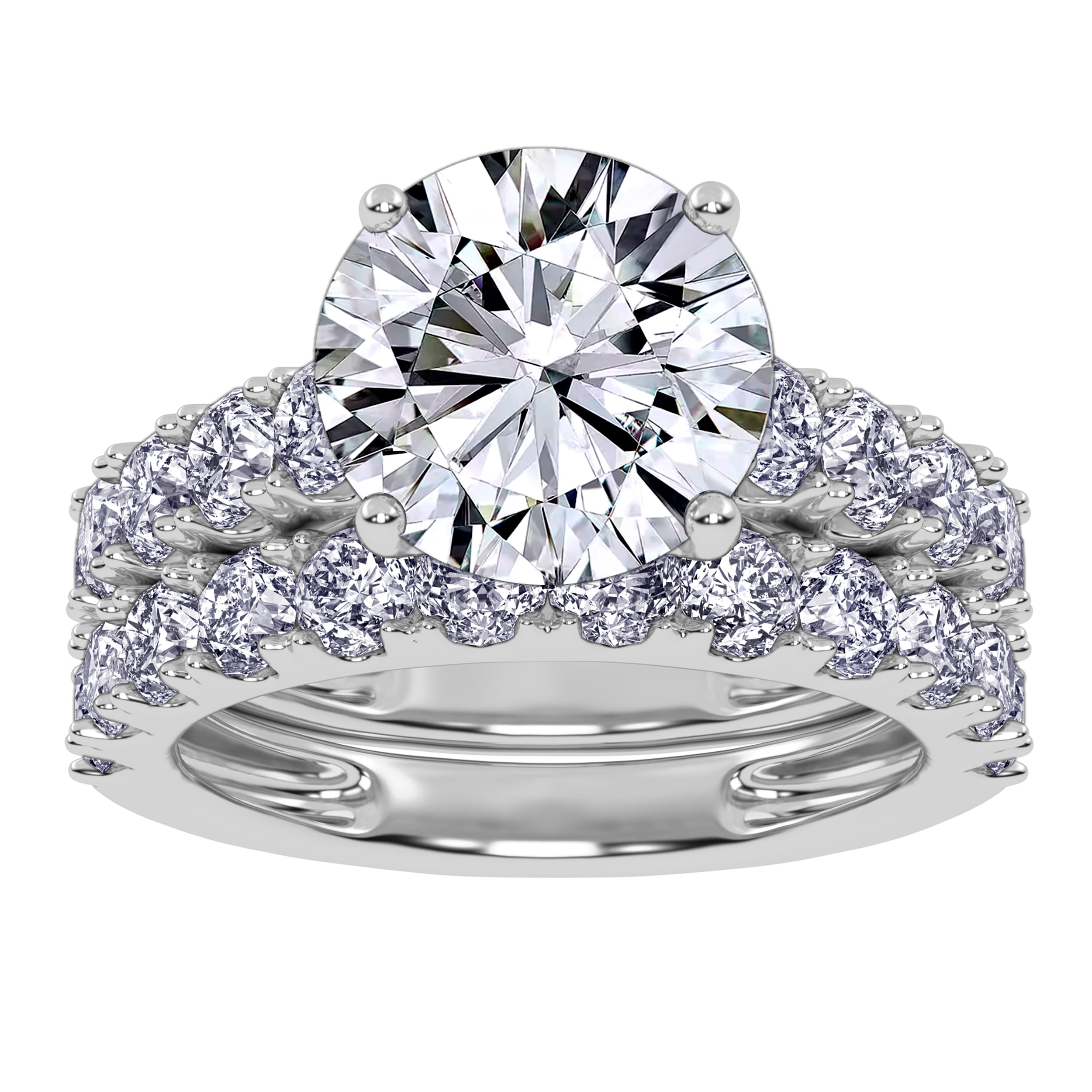 10K 5.00CT Certified Lab Grown DIAMOND BRIDAL SET 71177