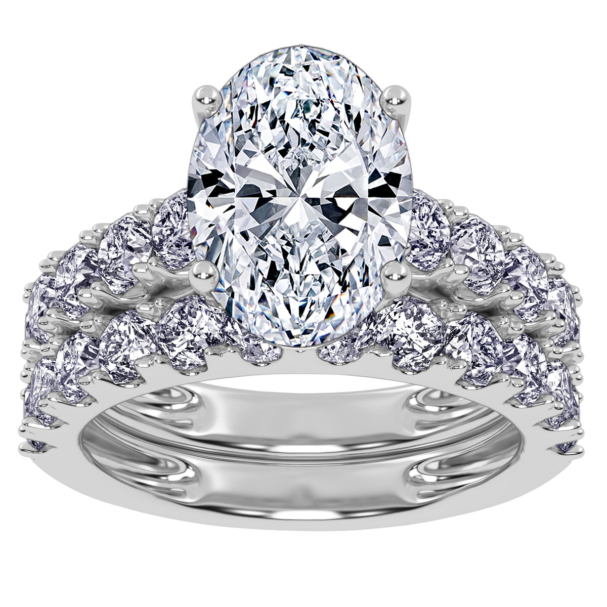 10K 5.00CT Certified Lab Grown DIAMOND BRIDAL SET 71183