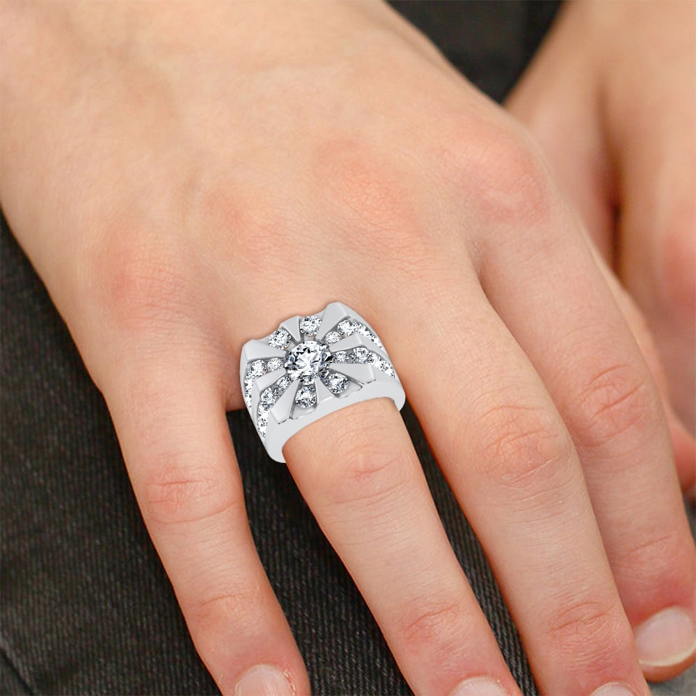 14k 5.00CT Certified Lab Grown Mens Ring 71228